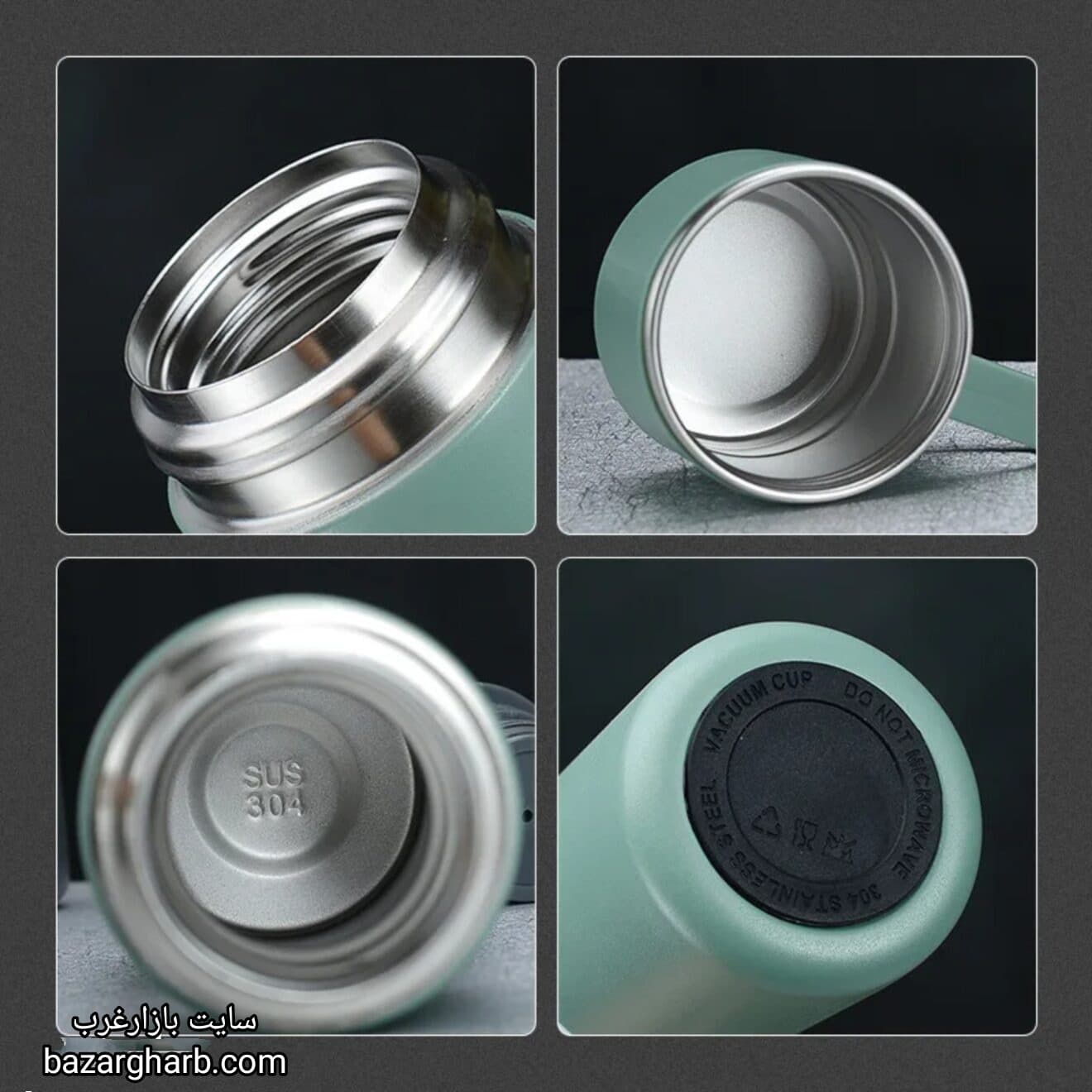 فلاسک 3 لیوان مسافرتی تکنو مدل 3cup — تصویر ۴