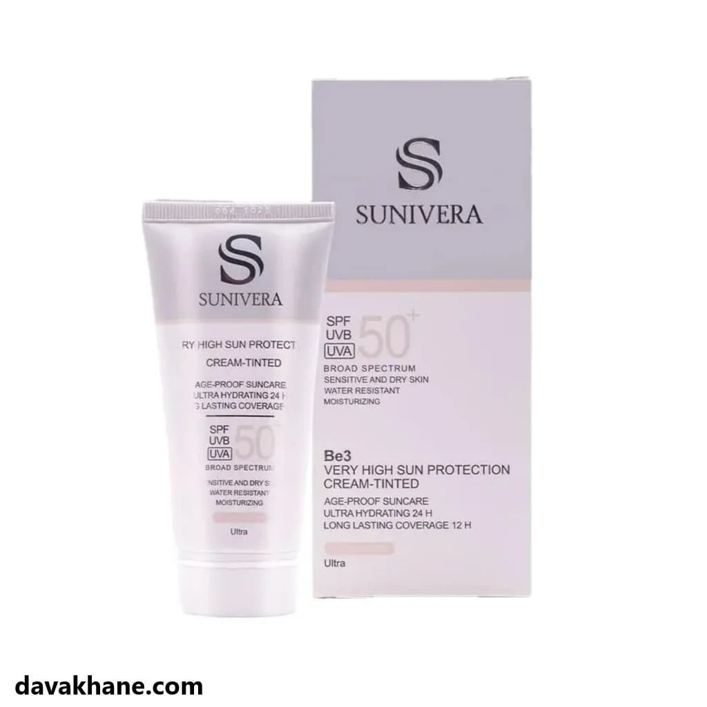 ضدآفتاب بژ روشن SPF50 پوست خشک سانیورا 50 میلی