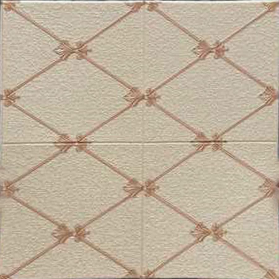 دیوارپوش فومی طرح لوزی کرم کد 20-7 ابعاد 70 در 70 سانتیمتر