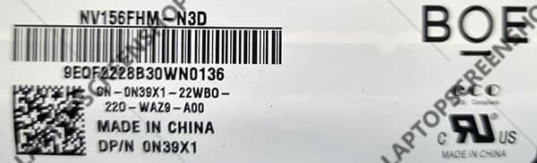 پارت نامبر ال‌سی‌دی NV156FHM-N3D — تصویر ۷