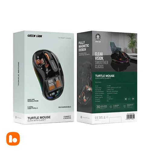 ماوس بی‌سیم گرین لاین Mouse green lion Turtle Wireless — تصویر ۵
