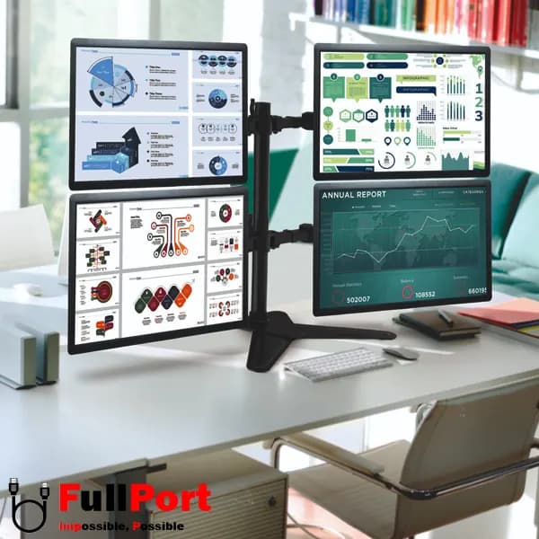 پایه نگهدارنده چهار مانیتور رومیزی ERGO مدل WLA009 — تصویر ۷