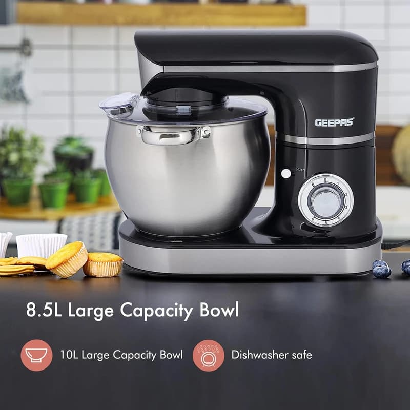 همزن کاسه دار جیپاس مدل GSM43040 ظرفیت ۸.۵ لیتر ۱۵۰۰ وات — تصویر ۴
