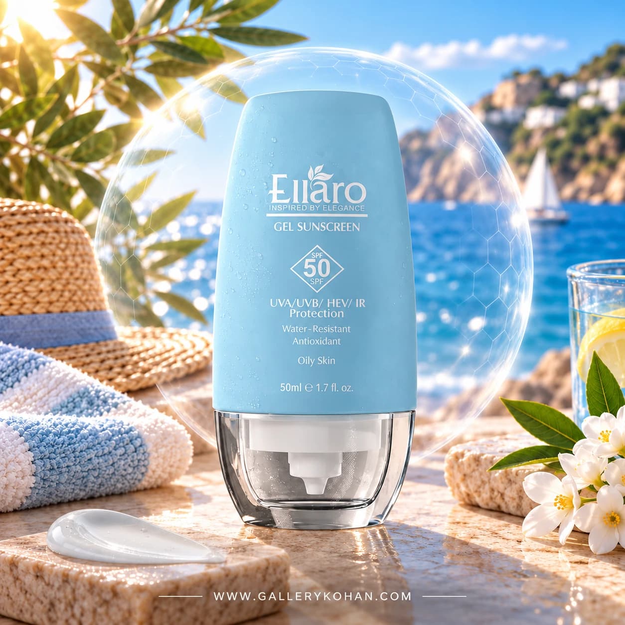 ژل ضد آفتاب وت فورس SPF 50 الارو — تصویر ۵