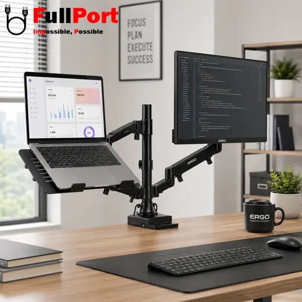 پایه نگهدارنده مانیتور و لپ تاپ رومیزی ERGO مدل WLA005 — تصویر ۶