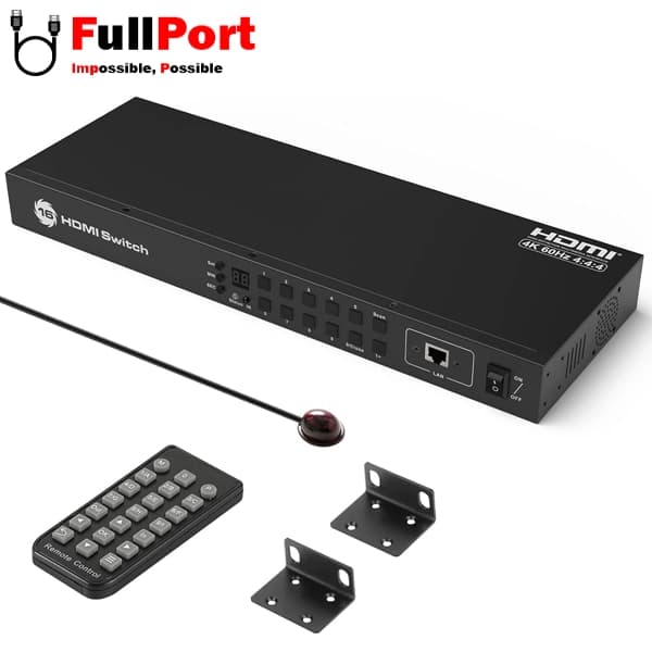 سوئیچ کی وی ام 16 خروجی اتومات HDMI+USB لایمستون مدل LS-HK1601 — تصویر ۵