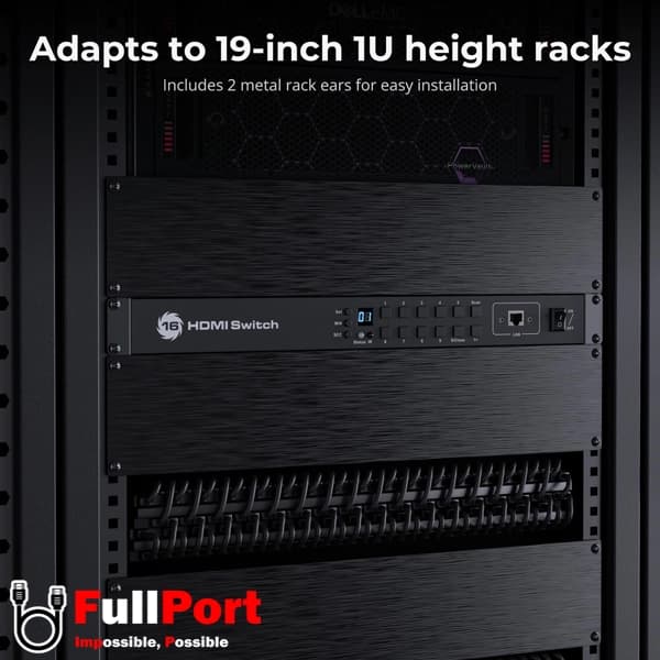 سوئیچ کی وی ام 16 خروجی اتومات HDMI+USB لایمستون مدل LS-HK1601 — تصویر ۹