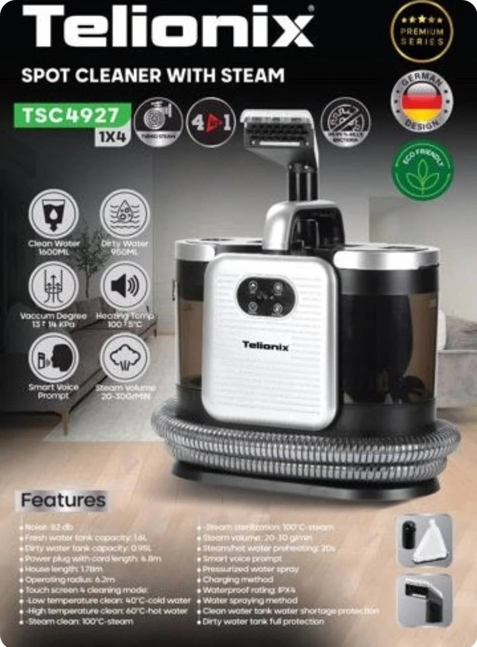 دستگاه مبل شوی و فرش شوی بخاردار مدل تلیونیکس TSC 4927 – — تصویر ۳