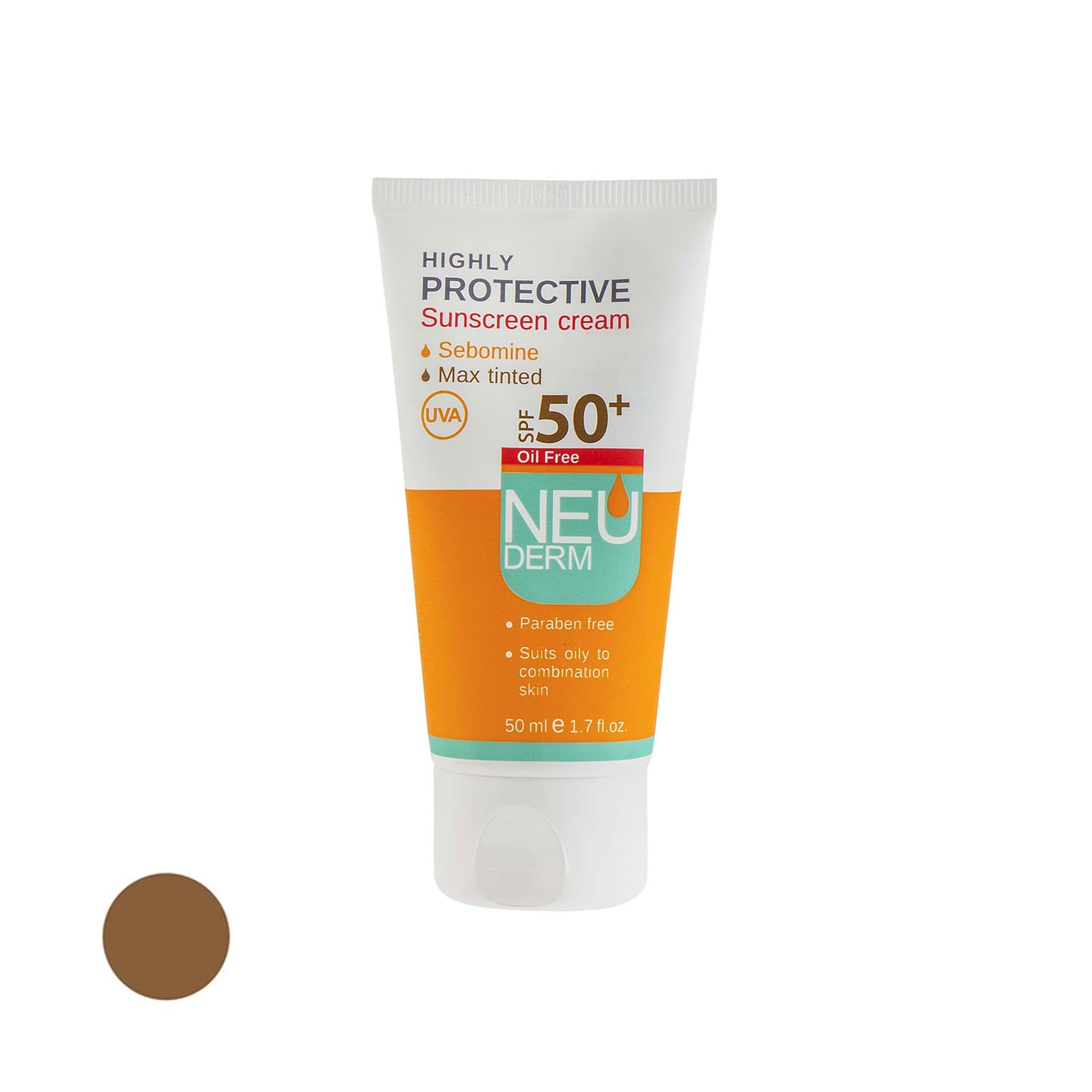 کرم ضد آفتاب رنگی نئودرم SPF 50 رنگ تیره