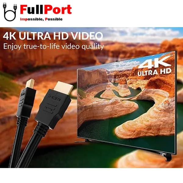 کابل HDMI هویت V2.0-4K مدل HVC-X93-1.8M-BK طول 1.8 متر — تصویر ۵