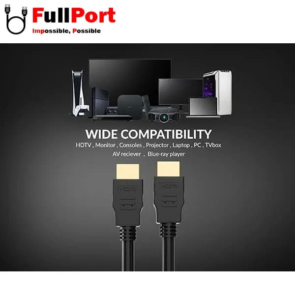 کابل HDMI هویت V2.0-4K مدل HVC-X93-1.8M-BK طول 1.8 متر — تصویر ۶