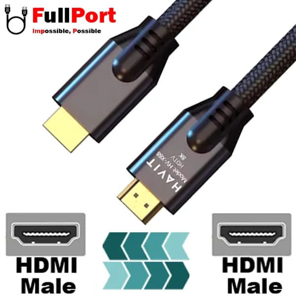 کابل HDMI هویت V2.1-8K مدل HVC-X88-1.8M-BG طول 1.8 متر — تصویر ۳