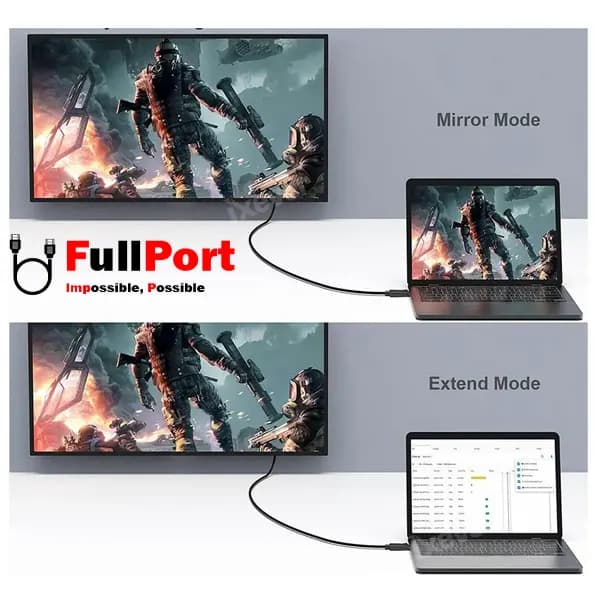 کابل Display به HDMI 4K@30Hz فرانت مدل FN-DPCBH18 طول 1.8 متر — تصویر ۷