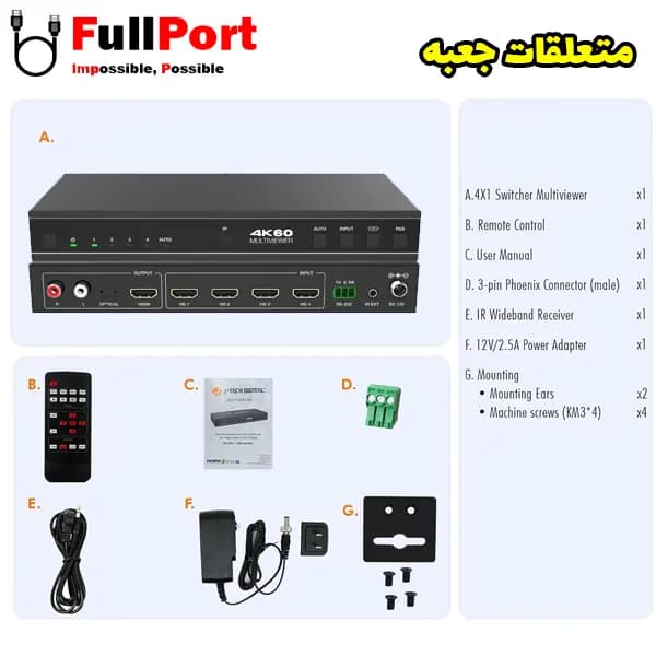 سوئیچ کواد 4 کانال فرانت مدل FN-Q241M — تصویر ۷