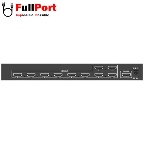 اسپلیتر 10 پورت HDMI ورژن 1.4 فرانت مدل FN-V1010 — تصویر ۵
