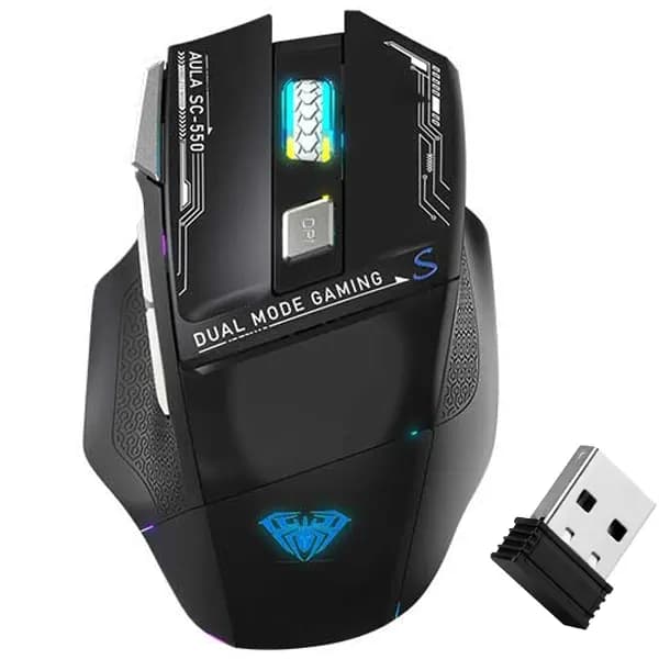موس سیم دار+بی سیم آئولا گیمینگ مدل Wind SC550