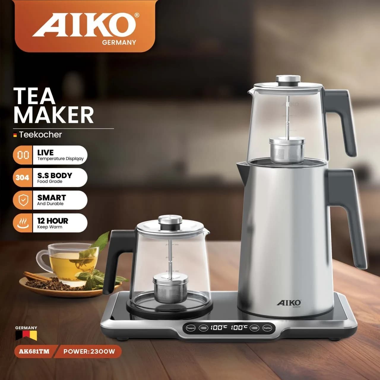 چای ساز آیکو مدل AK681TM — تصویر ۶