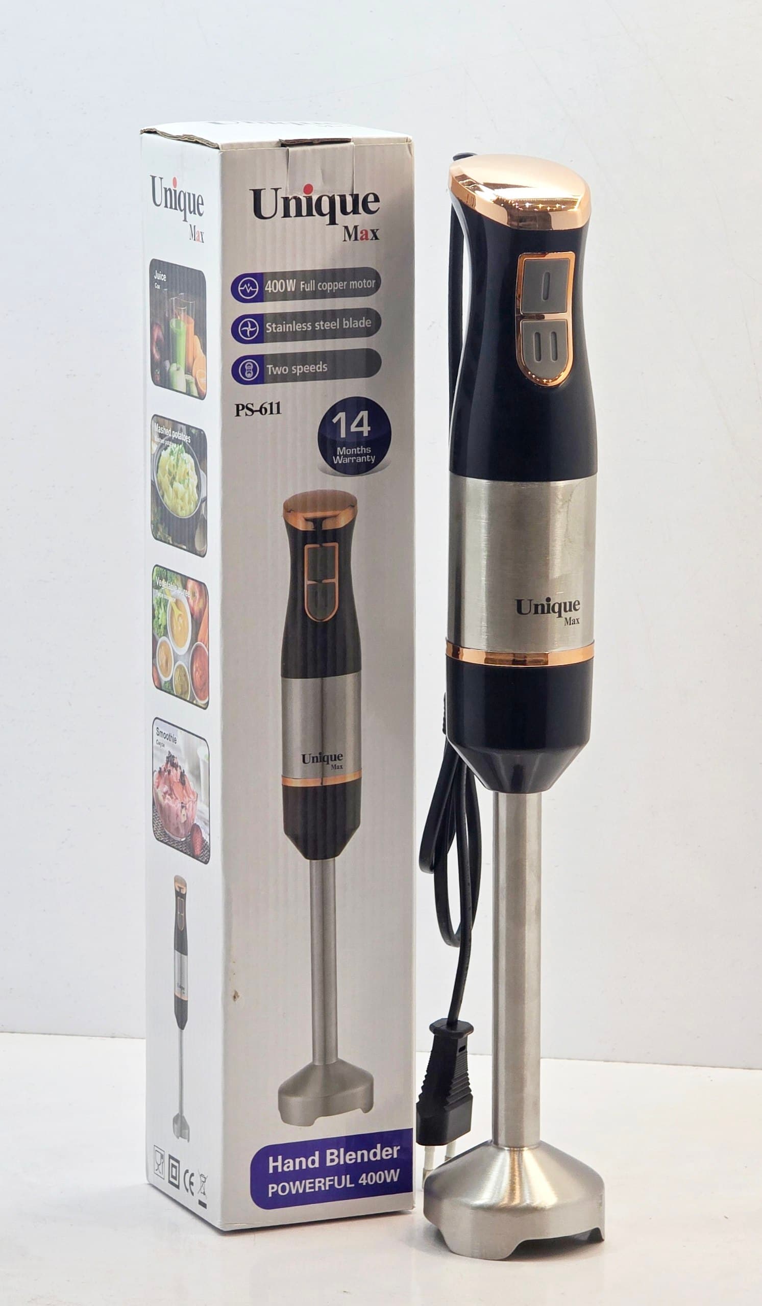گوشت کوب تک کاره یونیکUnique-ps611 – استیل مشکی — تصویر ۳