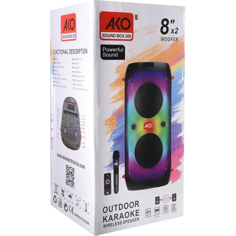 اسپیکر پرقدرت بلوتوثی آکو مدل AKO SOUND BOX 200 — تصویر ۸