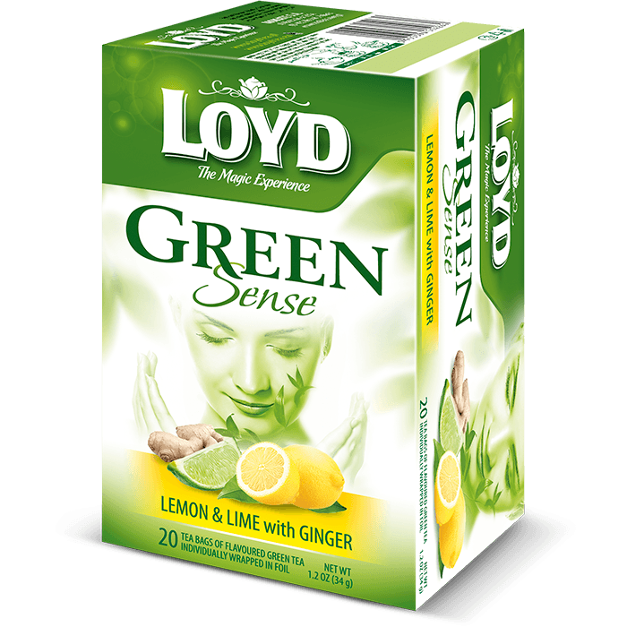 دمنوش چای سبز با لیمو و زنجبیل لوید Loyd