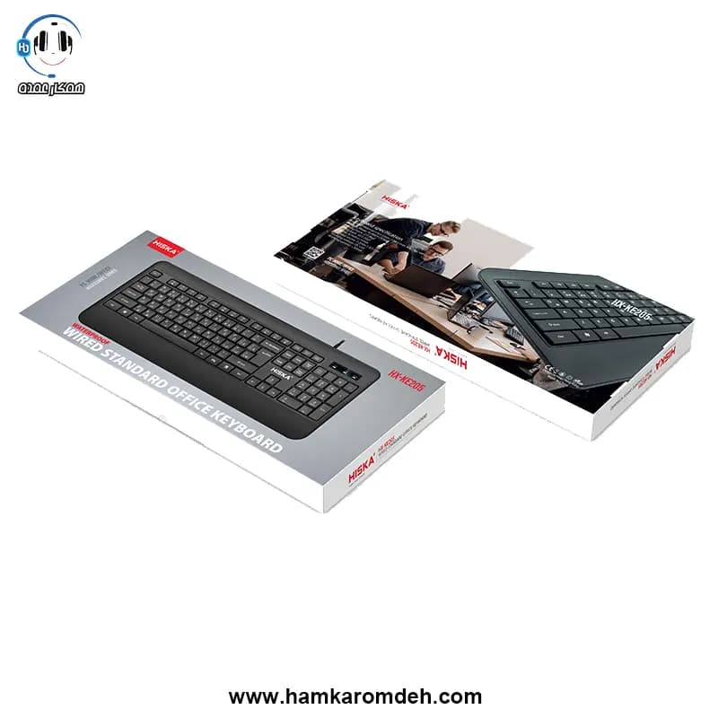 کیبورد سیم دار HX KE 205 هیسکا (HISKA) — تصویر ۴