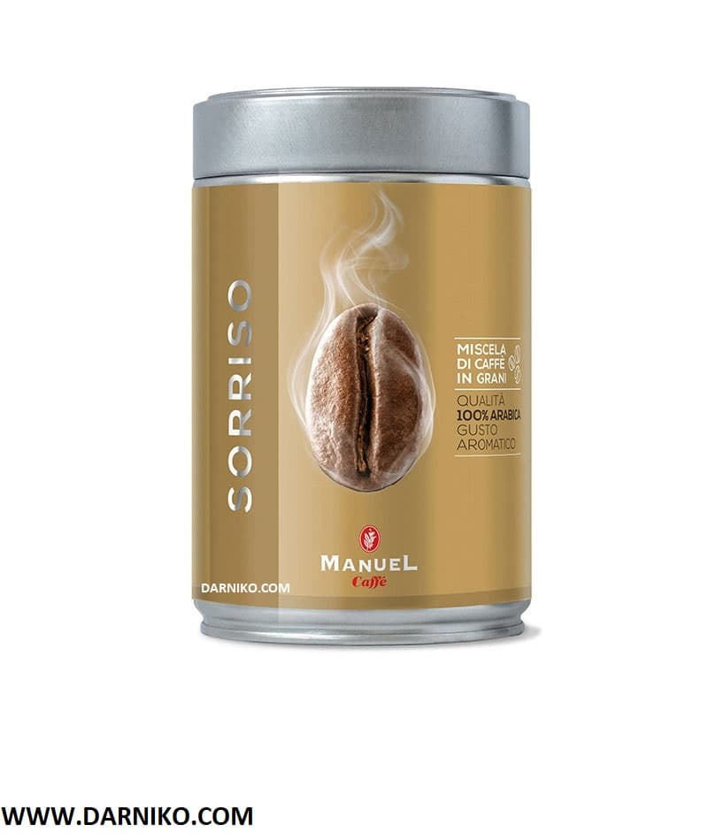 دان قهوه 100% عربیکا سوریسو مانوئل کافه 250 گرمی Manuel Caffe Sorriso — تصویر ۳