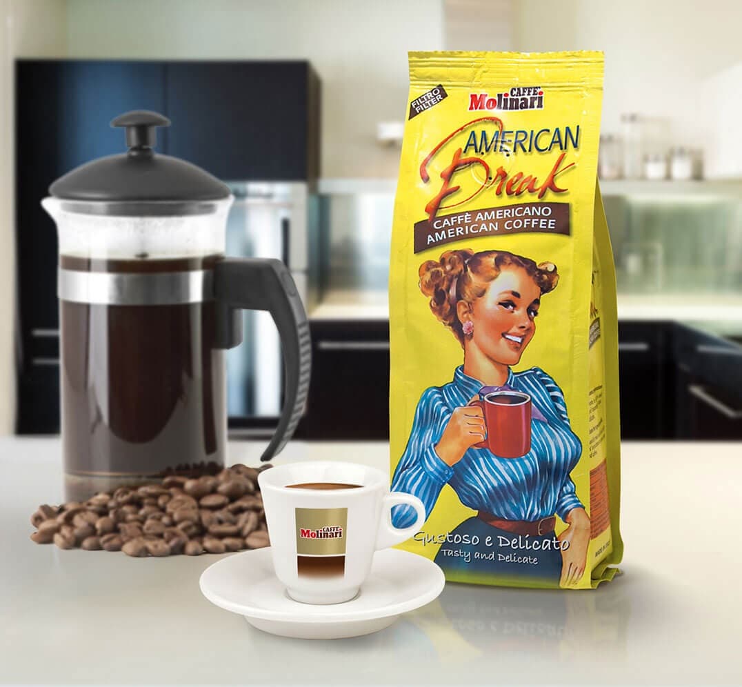 پودر قهوه آمریکان مولیناری 250 گرمی Molinari AMERICAN — تصویر ۴