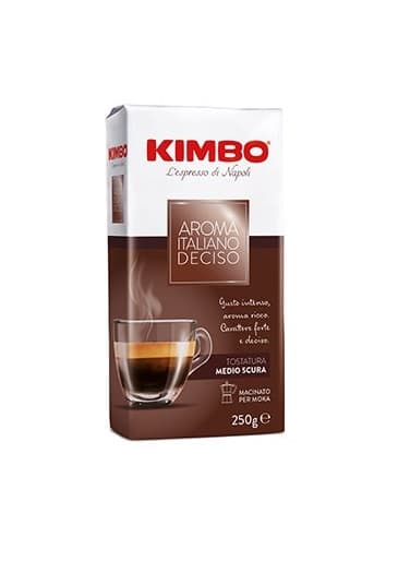 پودر قهوه کیمبو آروما ایتالیانو دچیزو 250 گرمی پاکت وکیومی Kimbo Aroma Italiano Deciso Coffee — تصویر ۲