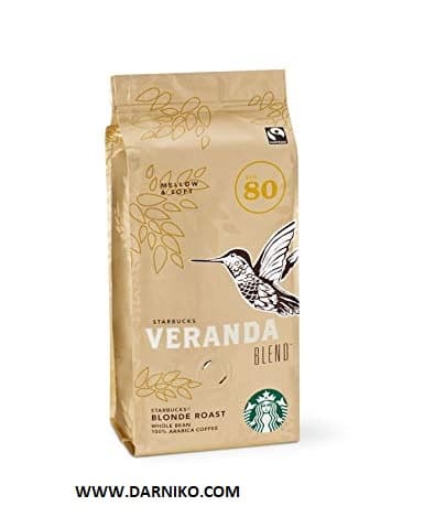 دانه قهوه وراندا بلند استارباکس لایت روست 250 گرمی STARBUKS VERANDA — تصویر ۲