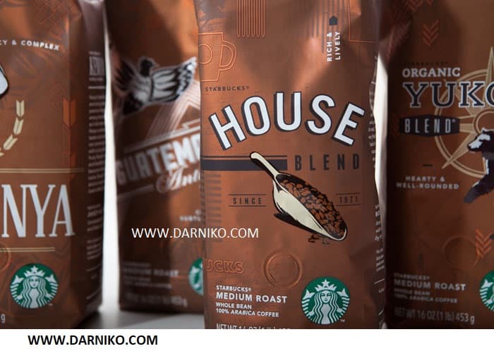 دانه قهوه هوس بلند استارباکس 250 گرمی StarBucks HOUSE BLEND — تصویر ۴
