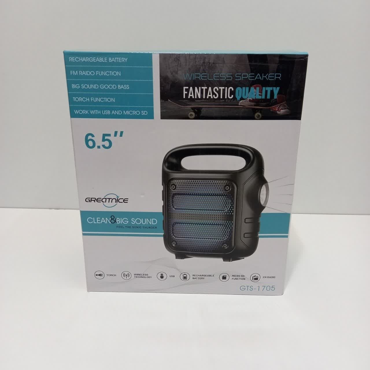 اسپیکر بلوتوثی قابل حمل گریت نایس مدل GTS-1705 — تصویر ۵