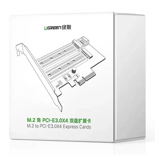 تبدیل M.2 M-Key + M.2 B-Key به PCle 3.0 X4 یوگرین مدل CM302-70504 — تصویر ۱۲