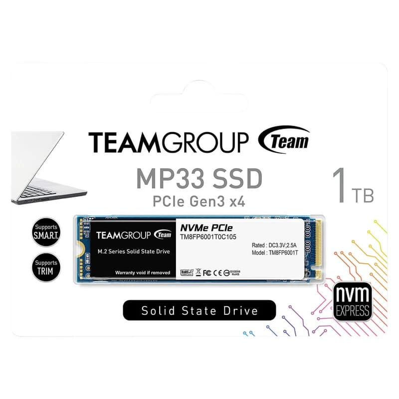 اس اس دی اینترنال تیم گروپ مدل M.2 MP33 ظرفیت 1 ترابایت
