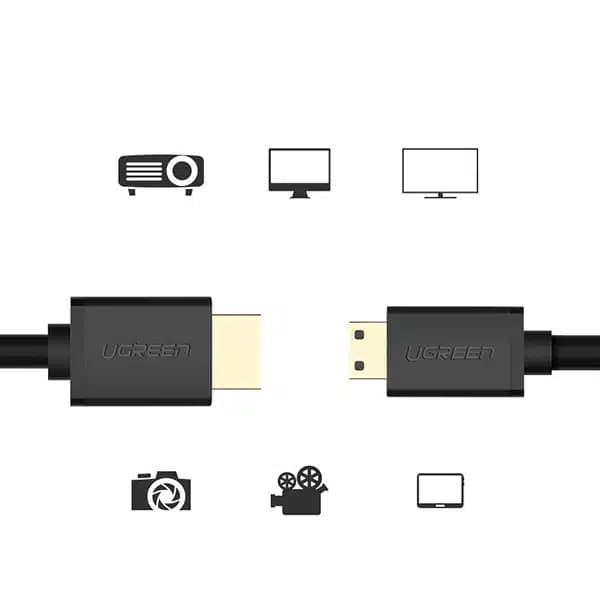 کابل تبدیل Mini HDMI به HDMI یوگرین UGREEN مدل HD108 کد 11167مدل: 11167 — تصویر ۶