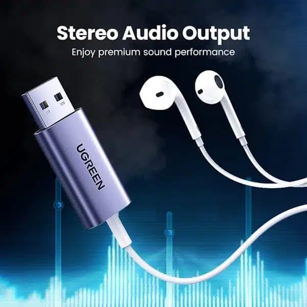 کارت صدا اکسترنال USB-A به جک 3.5 میلیمتری یوگرین UGREEN مدل CM383 کد 80864مدل: 80864 — تصویر ۶