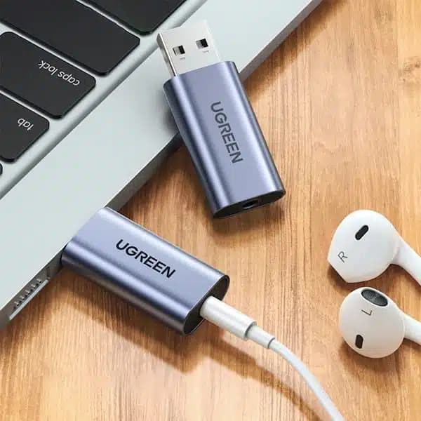 کارت صدا اکسترنال USB-A به جک 3.5 میلیمتری یوگرین UGREEN مدل CM383 کد 80864مدل: 80864 — تصویر ۱۱