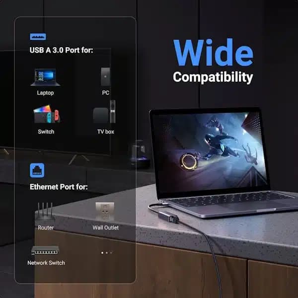 تبدیل USB-A به Ethernet یوگرین UGREEN مدل CM209 کد 50922مدل: 50922 — تصویر ۸