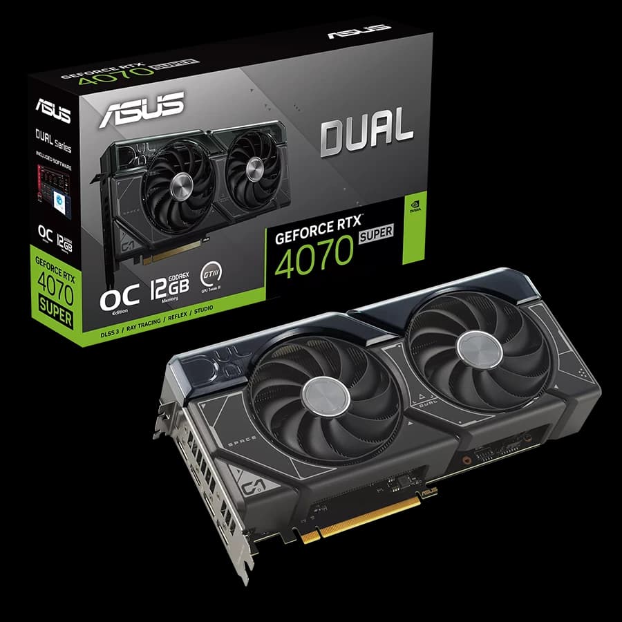 کارت گرافیک ایسوس مدل Dual GeForce RTX 4070 SUPER EVO OC Edition 12GB GDDR6X