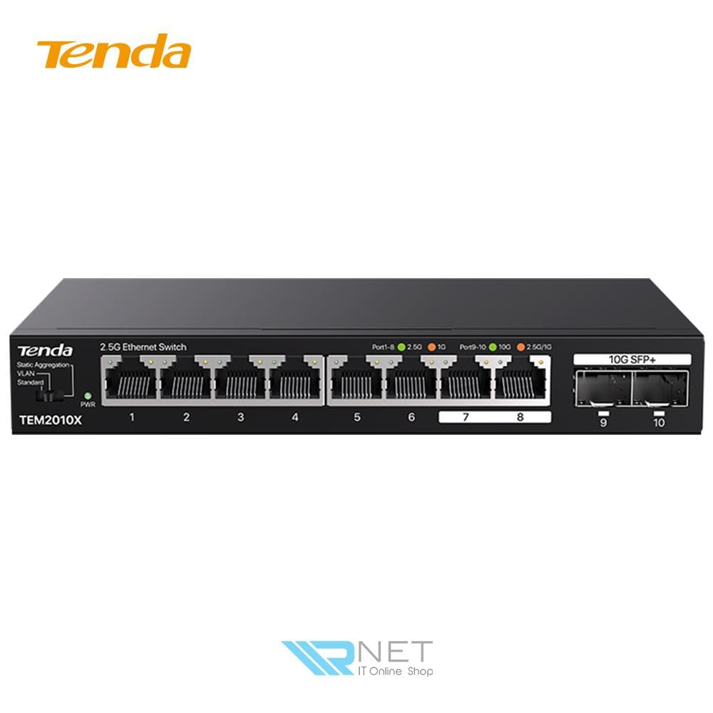 سوئیچ شبکه 8 پورت 2.5G تندا مدل TEM2010X