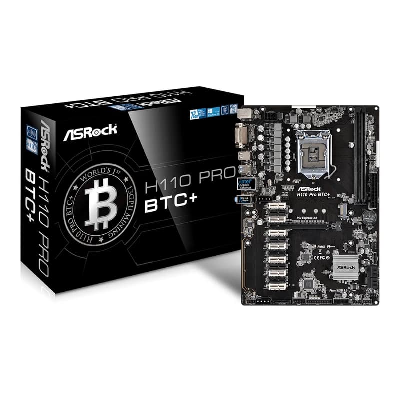 مادربرد استوک ازراک مدل اچ 110 پرو بی تی سی پلاس ASROCK H110 Pro BTC + Motherboard — تصویر ۲