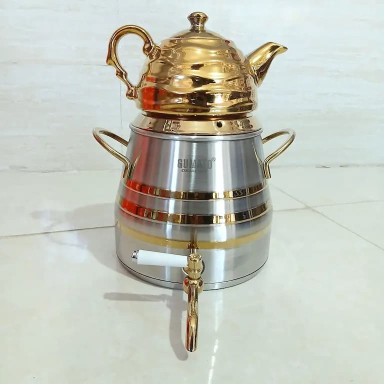ست کتری قوری گوماتو دور طلایی 3 خط — تصویر ۳