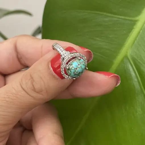 انگشتر فیروزه زنانه (کد 2341) — تصویر ۸