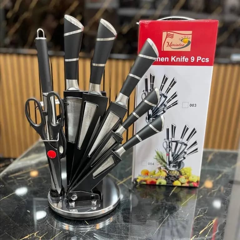 ست چاقو آشپزخانه مینیاتور 9 پارچه مدل 002 — تصویر ۳