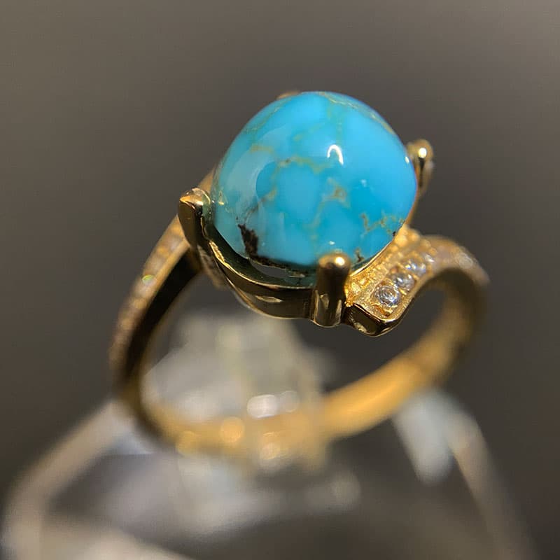 انگشتر زنانه فیروزه (کد 2300) — تصویر ۳