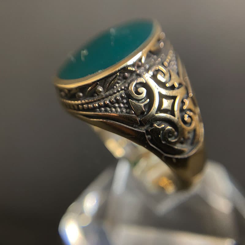 انگشتر عقیق مردانه (کد 2316)