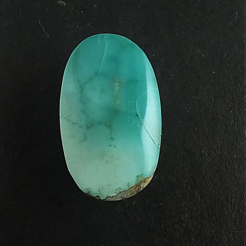 سنگ فیروزه آبی دو رنگ بدون رگه (کد 6374)