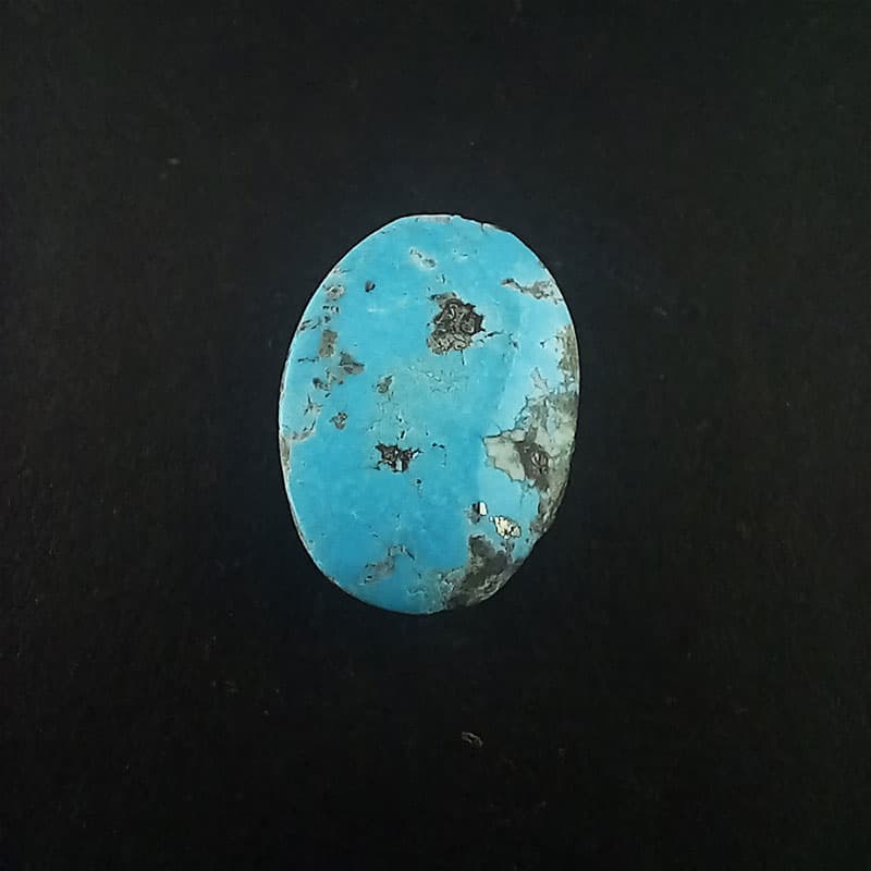 سنگ فیروزه آبی رگه نقره (کد 6418)