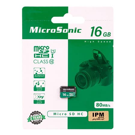 کارت حافظه microSDHC میکروسونیک مدل 533X HC-I کلاس 10 16 گیگابایت