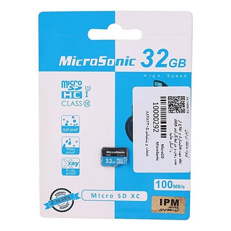 کارت حافظه microSDXC میکروسونیک مدل 533X HC-I کلاس 10 32 گیگابایت