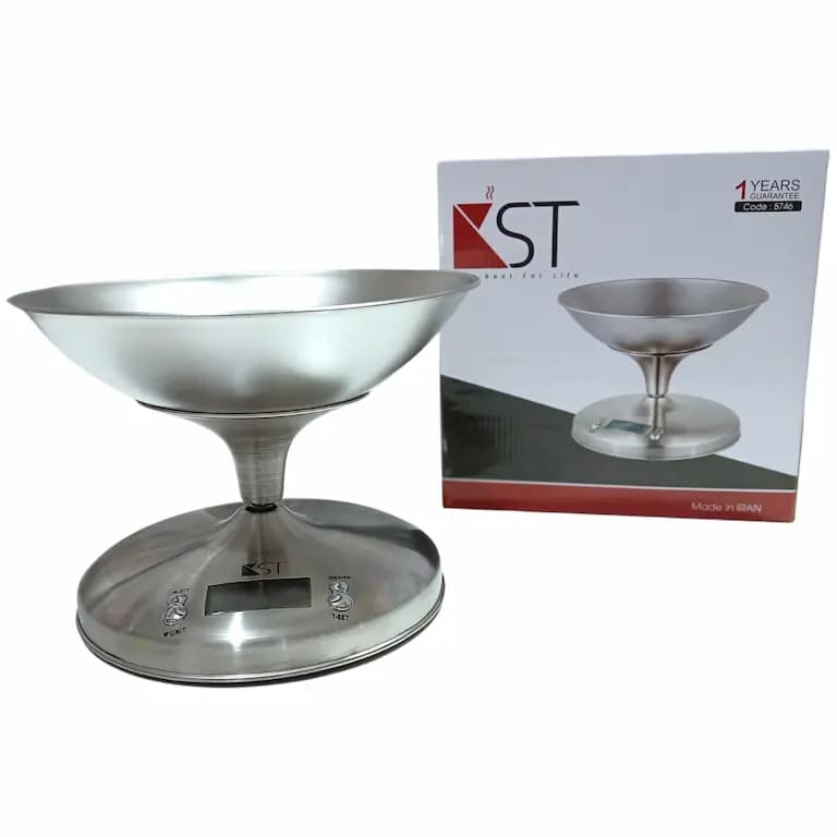 ترازو آشپزخانه کی اس تی مدل 5746 گیلاسی — تصویر ۴